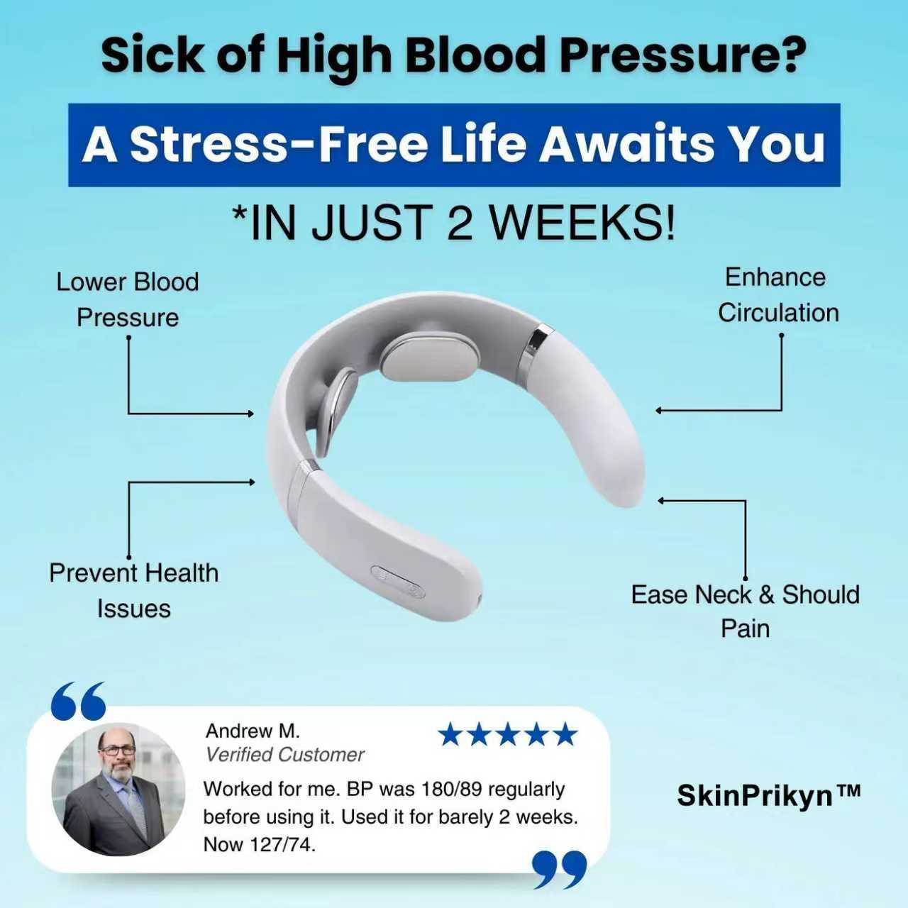 🔥Last Day 50% Off SkinPrikyn™ Blood Pressure Reducing Automatic Massager