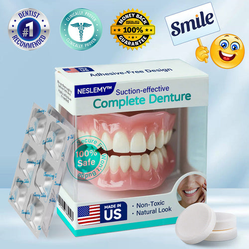 ✅ Proudly made and shipped from Canada| NESLEMY® Suction-fit Complete Denture 🦷🍎🍏