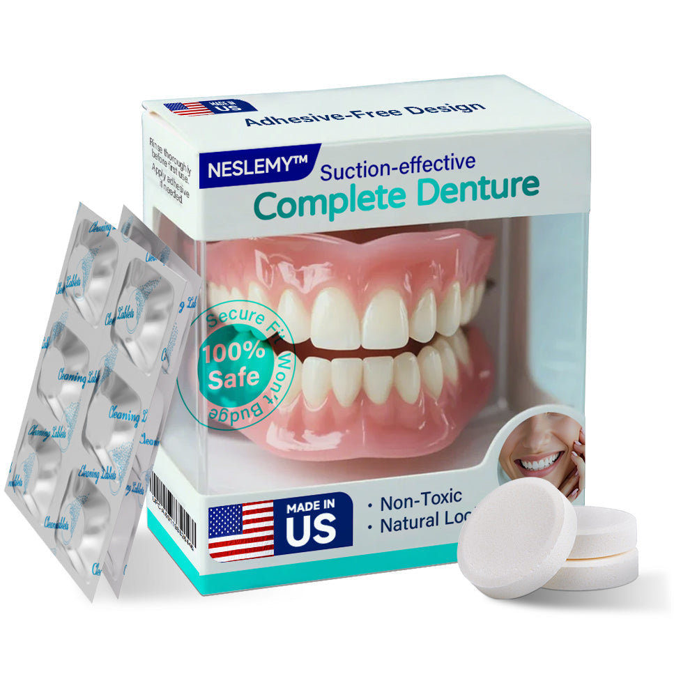 ✅ Proudly made and shipped from Canada| NESLEMY® Suction-fit Complete Denture 🦷🍎🍏